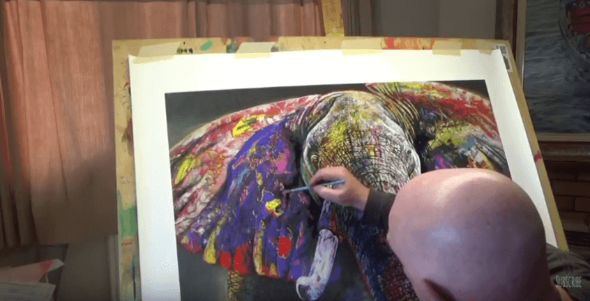 Graeme Stevenson on Colour In Your Life fine art TV Show using Princeton brushes